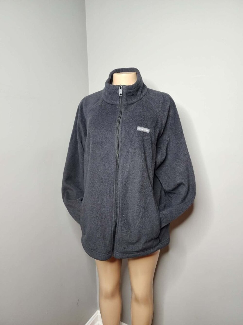 Columbia Women’s Full Zip Fleece Jacket Gray 2X Plus Size
